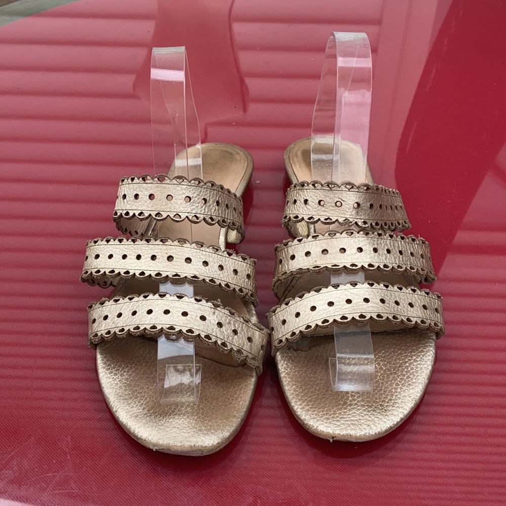 Kate spade gold leather sandals size 10 - Picture 3 of 7